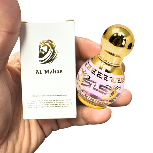 Arabian Rose – 10ML Roll-On Perfume Oil for Women | AL Mahas Perfumes | Floral & Fruity Fragrance with Peach, Blackberry, Taif Rose, Ylang-Ylang, Amber & Sandalwood | Alcohol-Free