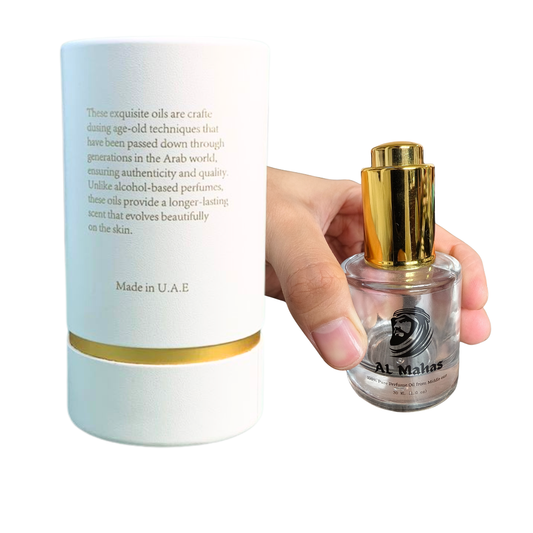 White Oudh Attar – 50 ML Dropper Pump Bottle in Box | Long Lasting Unisex 100% Pure Perfume Oil | Rose, Oud, Sandalwood, Fruity Sweet, Amber & Woody Notes | Alcohol-Free Concentrated Attar
