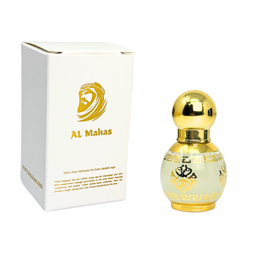 White Oudh Attar – 10ML Roll-On | Long Lasting Unisex 100% Pure Perfume Oil | Rose, Oud, Sandalwood, Fruity Sweet, Amber & Woody Notes | Alcohol-Free Concentrated Attar