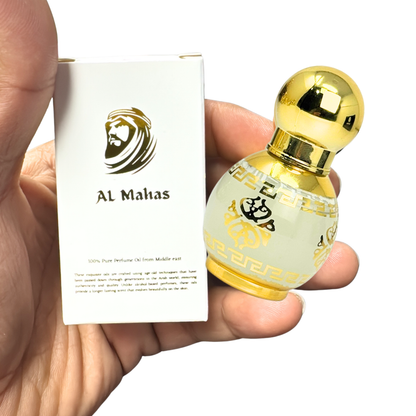 White Oudh Attar – 10ML Roll-On | Long Lasting Unisex 100% Pure Perfume Oil | Rose, Oud, Sandalwood, Fruity Sweet, Amber & Woody Notes | Alcohol-Free Concentrated Attar