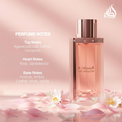 Lattafa The Kingdom Eau De Parfum Spray for Women, 3.4 Ounce