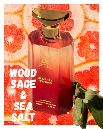 SageWood Perfum (100 ml) Long Lasting Bold Unisex Perfume. Notes: Ambrette Seeds, Sea Salt, Wood, Sage