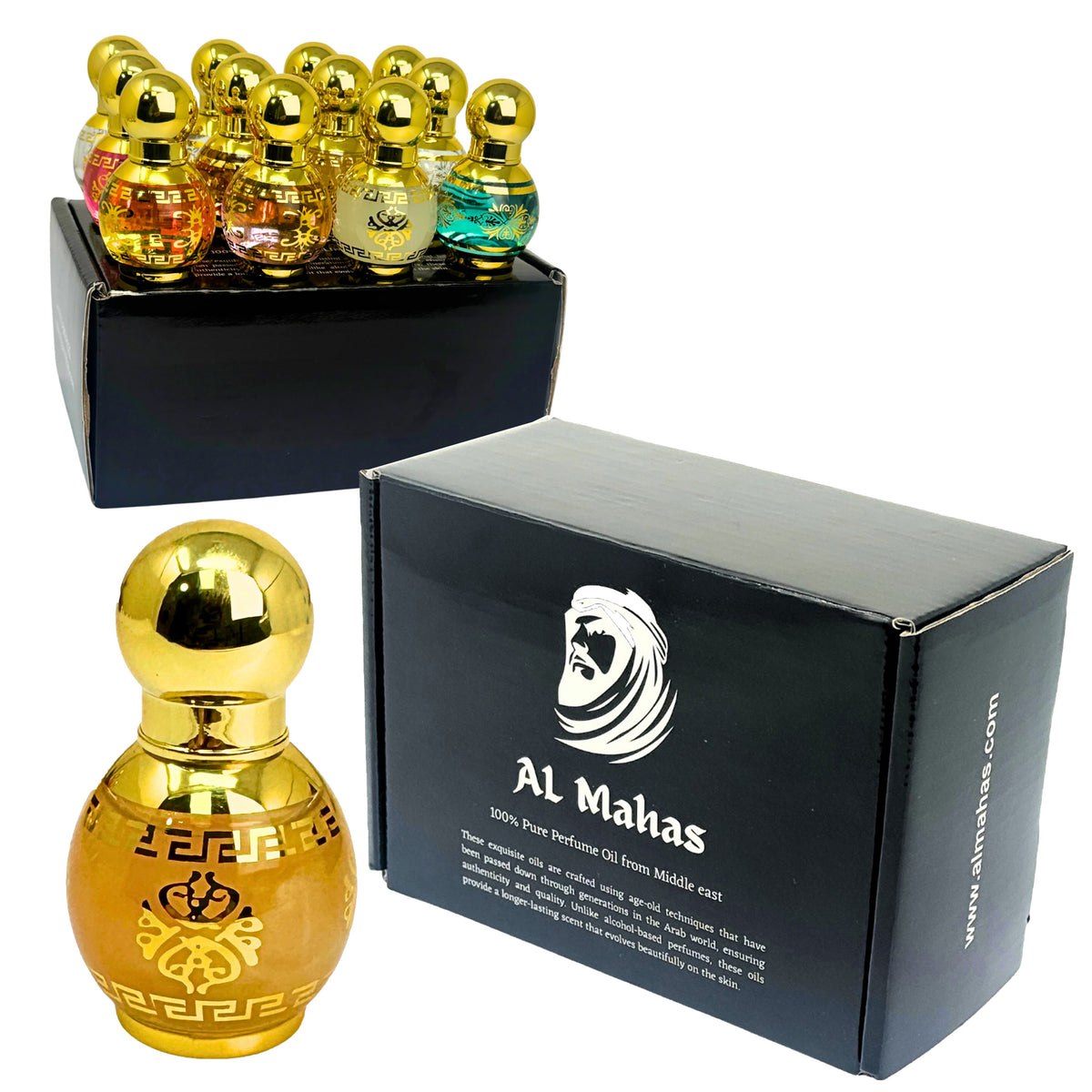 Aqua Drive – Wholesale Pack - (10ML x 12 units) Roll-On Perfume Oil for Men | AL Mahas Perfumes | Aromatic & Spicy Fragrance with Lime, Absinthe, Black Pepper, Cedarwood & Amber | Alcohol-Free